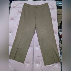 Women's Lafayette 148 Beige Front Zip Trousers Dress Pants Quality Style Comfort
